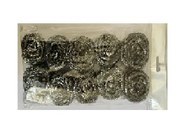 7 чудес Скребок спіральний нержавіючий, 10 шт